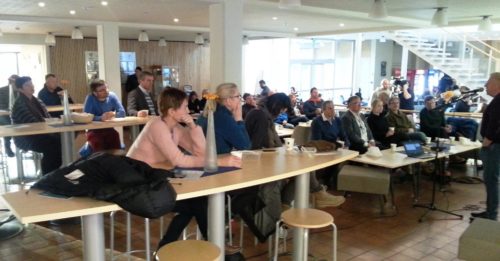 Bedriftene som skal flytte inn på Innovasjonscampus Steinkjer møtes til nettverkslunsj hver onsdag. 
